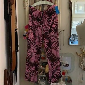 Sessa Palm Print Cover Up Pants